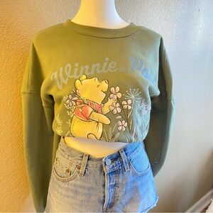 Disney Olive Winnie the Pooh Sweatshirt